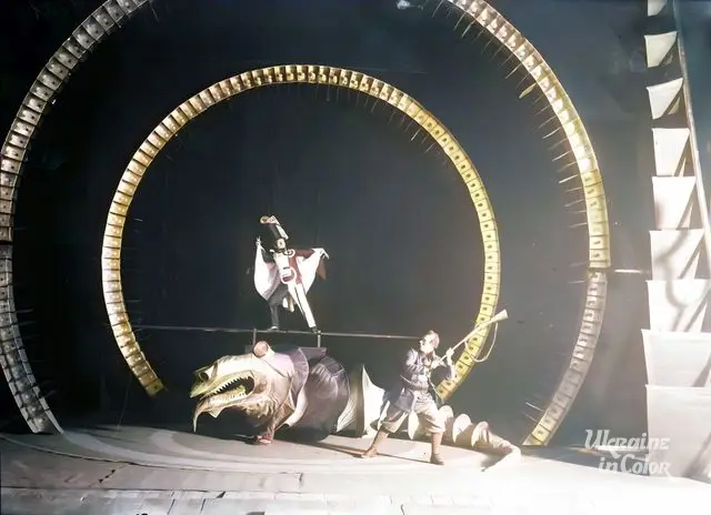 A scene from the play "Hello on the Wave 477!" - A scene from the play.  "Infernal action with Ostap Vishnya"