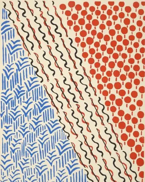 Sonia Delaunay  Design Fabric  1930s