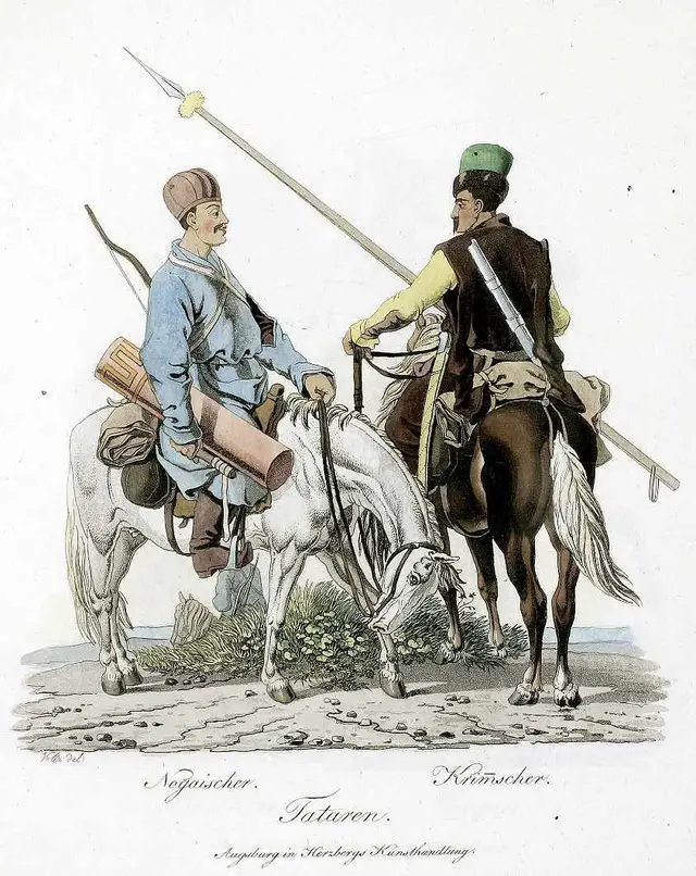 Ліворуч — ногайський татарин, праворуч — кримський татарин.