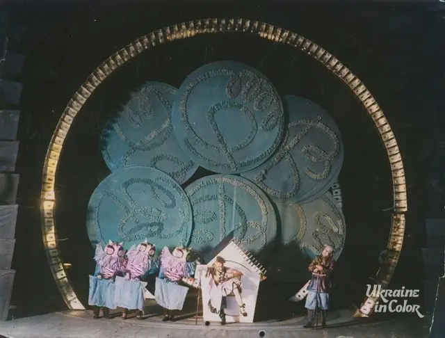 A scene from the play "Hello on the Wave 477!". Act 3. Scene 3. "Infernal action with Ostap Vyshnia"