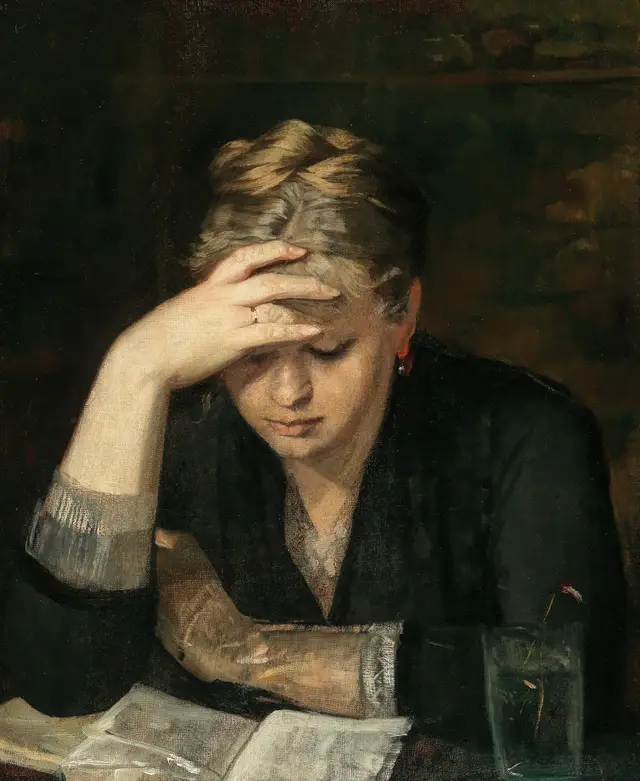 he Reader (Portrait of Dina Babanina, a cousin of the artist)