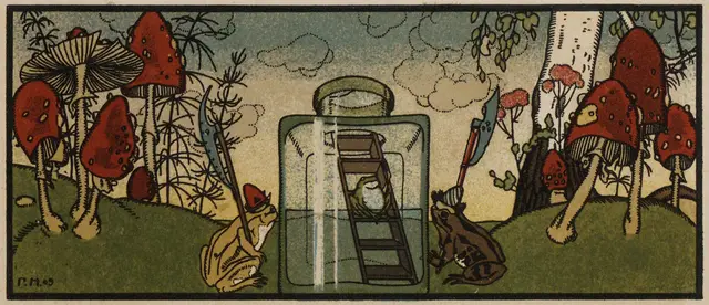 The War of Mushrooms Tale Drawings of Heirhii Narbut 1909