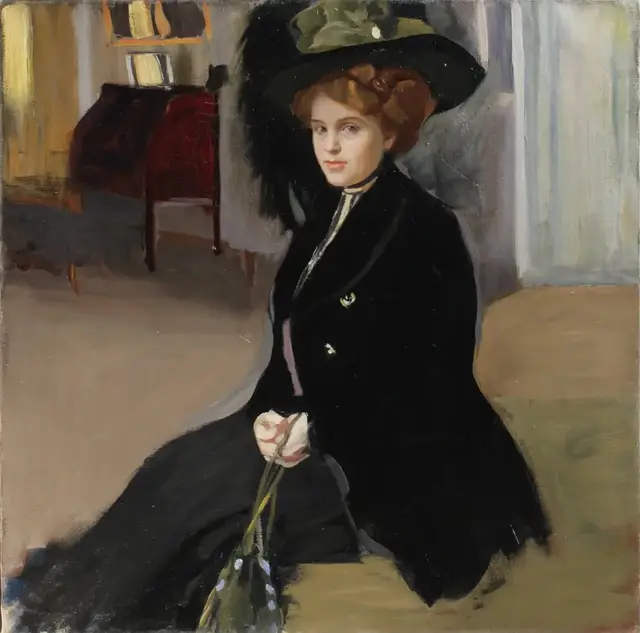 Portrait of singer L.A. Delmas (1908-1909) by Ukrainian artist Oleksandr Murashko.