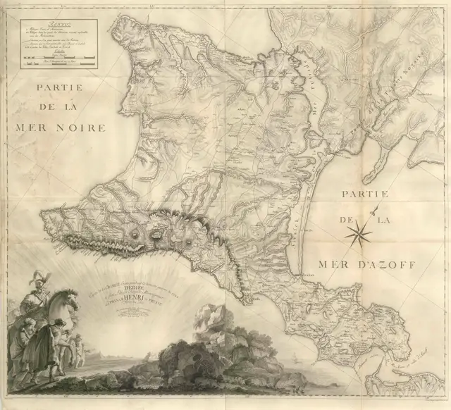 Карта Кримського півострова 1776 року Карта Кримського півострова 1776 року