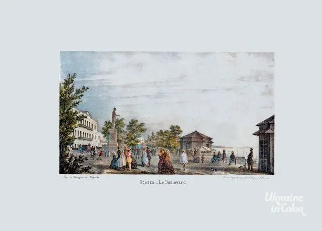 Views of Odessa. [Album]. Boulevard. Mid-1850s.