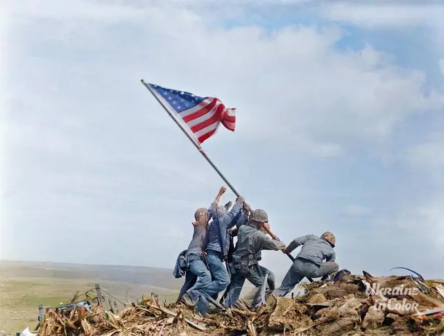 Raising The Flag On Iwo Jima