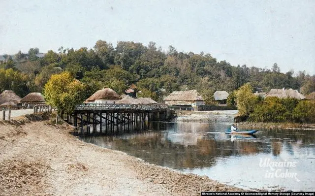 Сільський пейзаж Волинської області України, 1909 рік