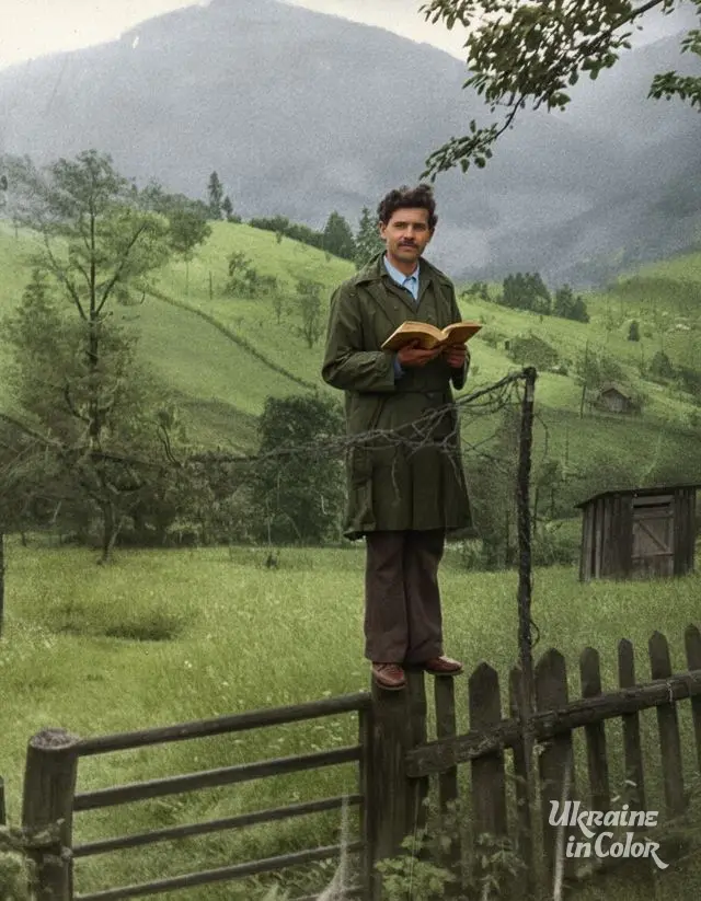 A man on a fence