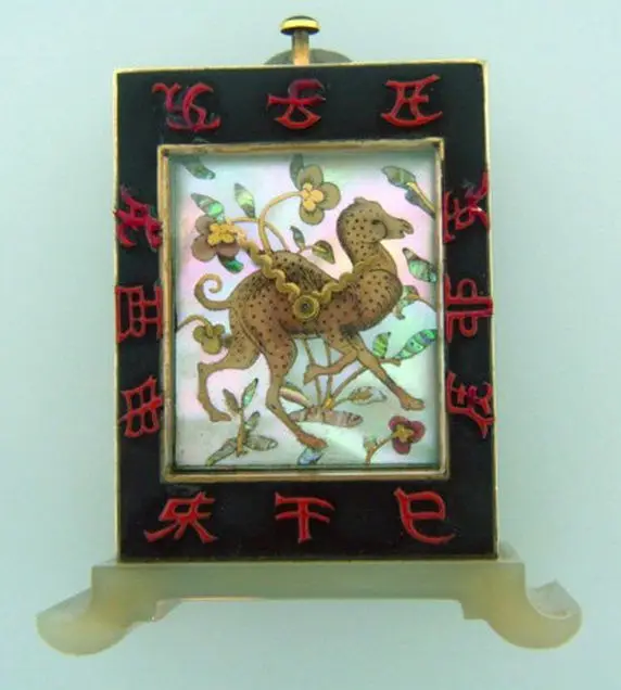 Table clock in the oriental taste