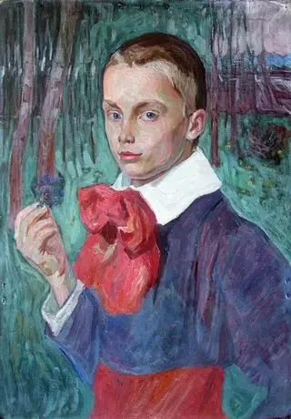 Хлопчик з фіалками (Портрет Романа Гогульського), 1909